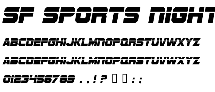 SF Sports Night font